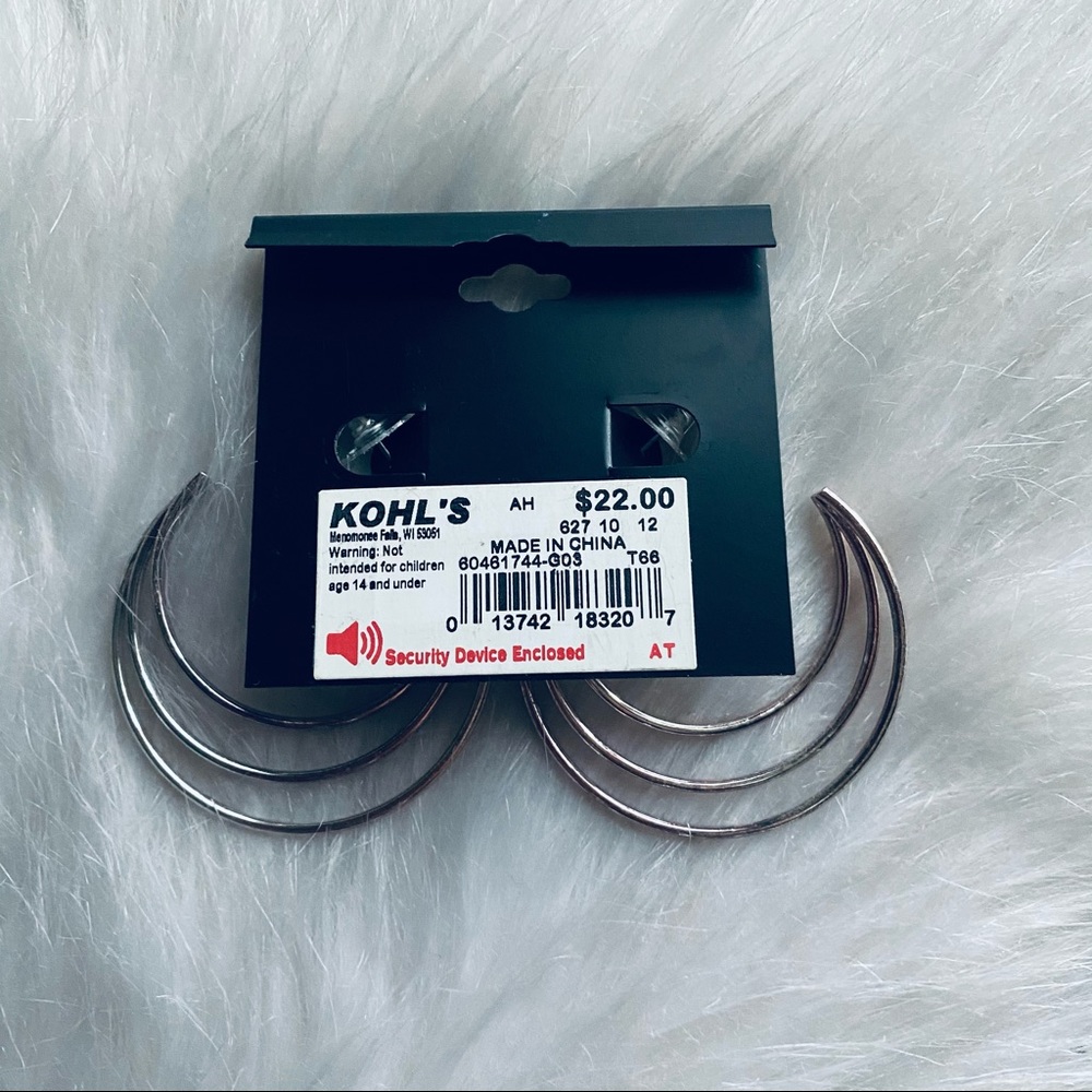 NWT Dana Buchman hoop earrings - Picture 3 of 4